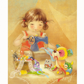 " Про игрушки"  Лоскутный щенок)