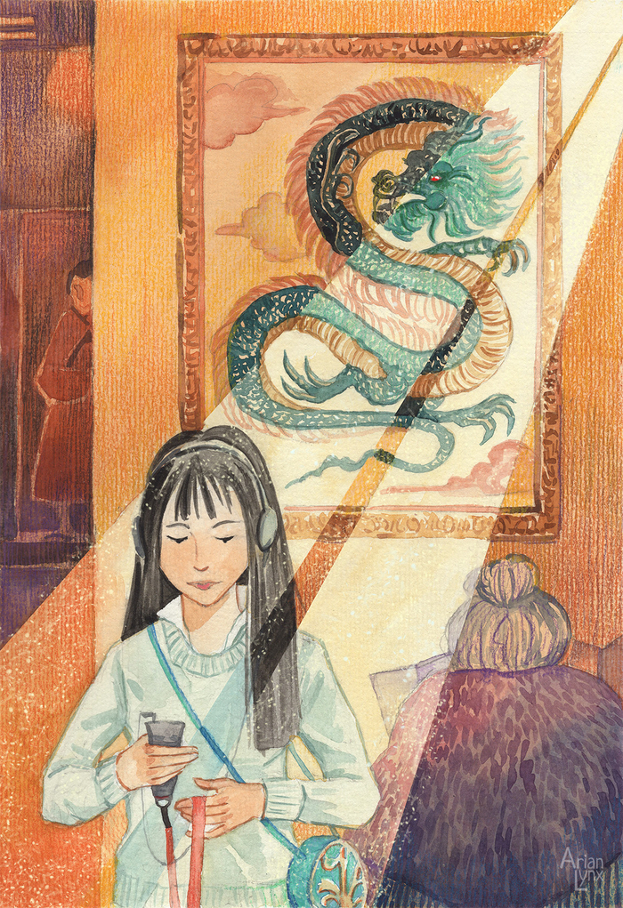 Картина с драконом