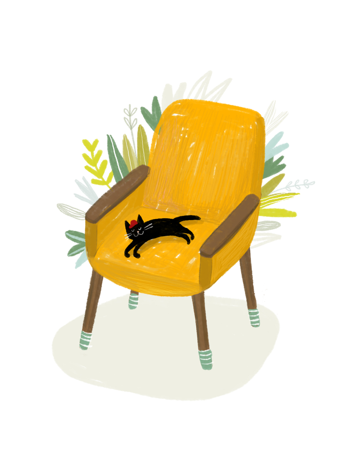 Пушок на кресле