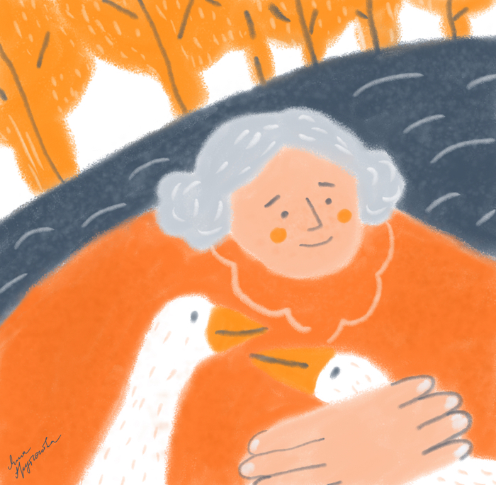 Жили у бабуси, два веселых гуся