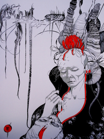 "Старая гейша"портрет Anna-Varney