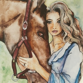 Девушка с лошадью