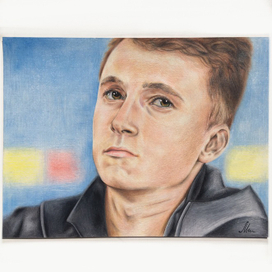 Портрет цветным карандашом 21х30