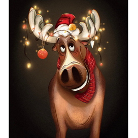 Персонаж рождественский лось