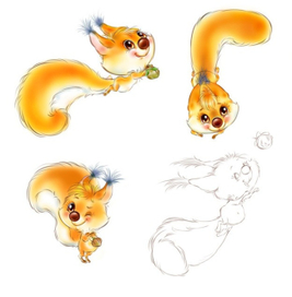 белки для Moregrand "Весёлые пирамидки"