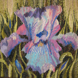 Ирис, гобелен, ручная работа