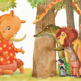 жил-был носорог...