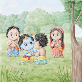 Иллюстрация для книги "Pick a boo with Krishna"