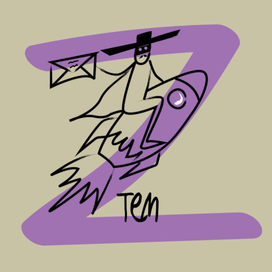 Маскот Зорро для службы доставки