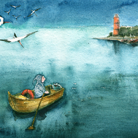 Мурлик в море