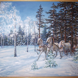 Тройка белых коней