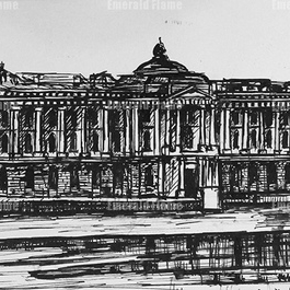 Городской пейзаж. Тушь.