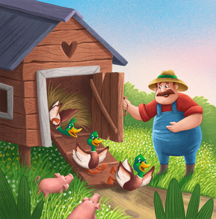 Иллюстрация для книги "Quack along with ZACK, MACK, and JACK"
