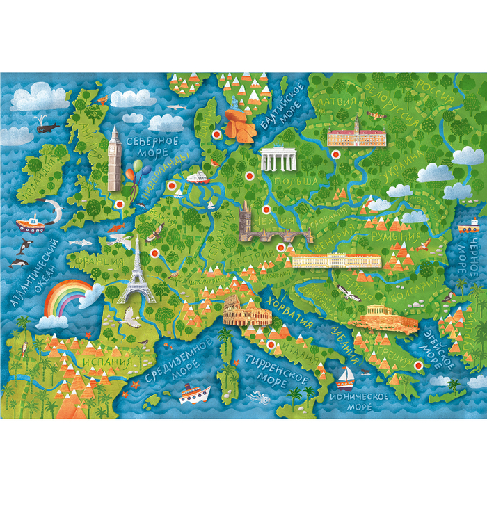 Карта Европы