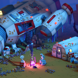 3д арт про космос