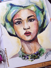 Watercolor mulatto