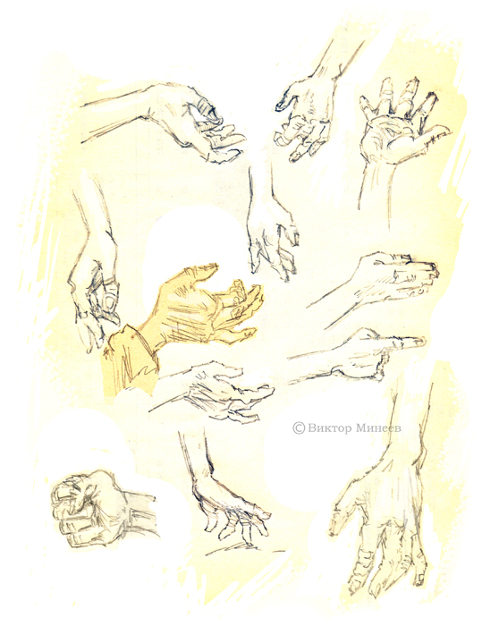 наброски в блокноте