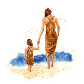 Мама с дочкой