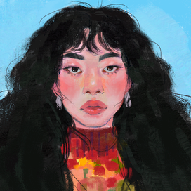 Девушка с черными волосами