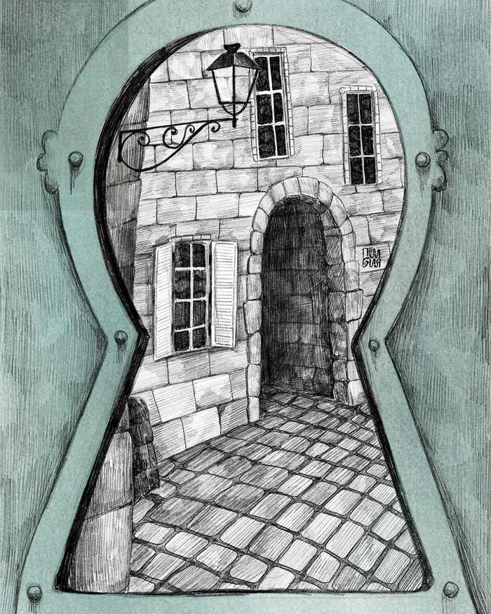 Домики. Загляни в замочную скважину.