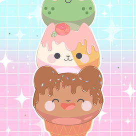 Стикер в Kawaii стиле