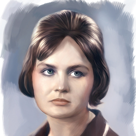 Портрет из ч/б фотографии