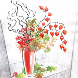 эскиз осеннего оформления