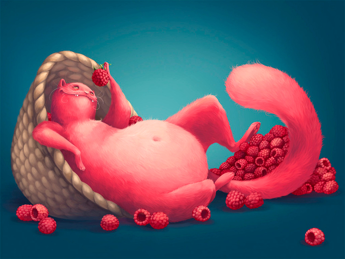 Малиновая кошка