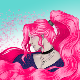 Фан-арт персонажа Cherry Blossom из Скейта Бесконечности 