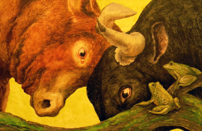 Два быка и лягушка