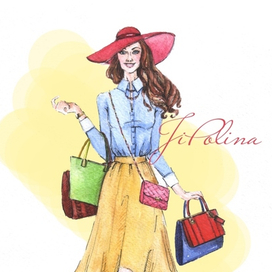 Девушка с сумочками