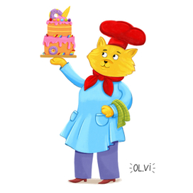 Кошка кондитер