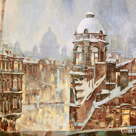 Копия картины И.Славинского "Новый год"