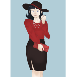 Дама с шляпой