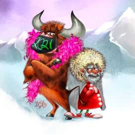 Жора и Дада. Новогодняя открытка