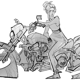 Скетч. Перс и транспорт