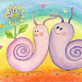 Март. Календарь. История маленькой Улиточки.