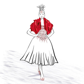 Модель платья Alexander McQueen