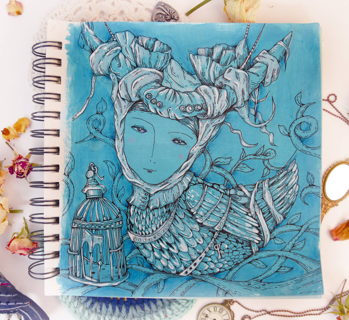 Птица в саду