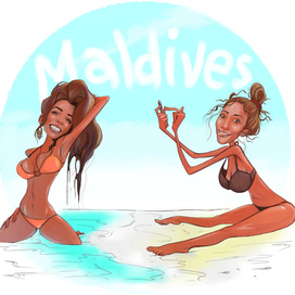 Шарж "Подруги"