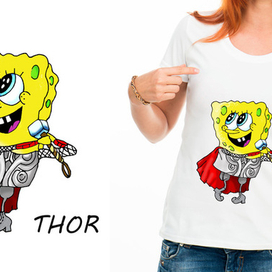 Идея футболки ТОР Спанч боб