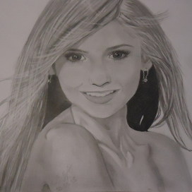 портрет Нины Добрев,известной как Елена Гилберт в сериале Дневники вампира