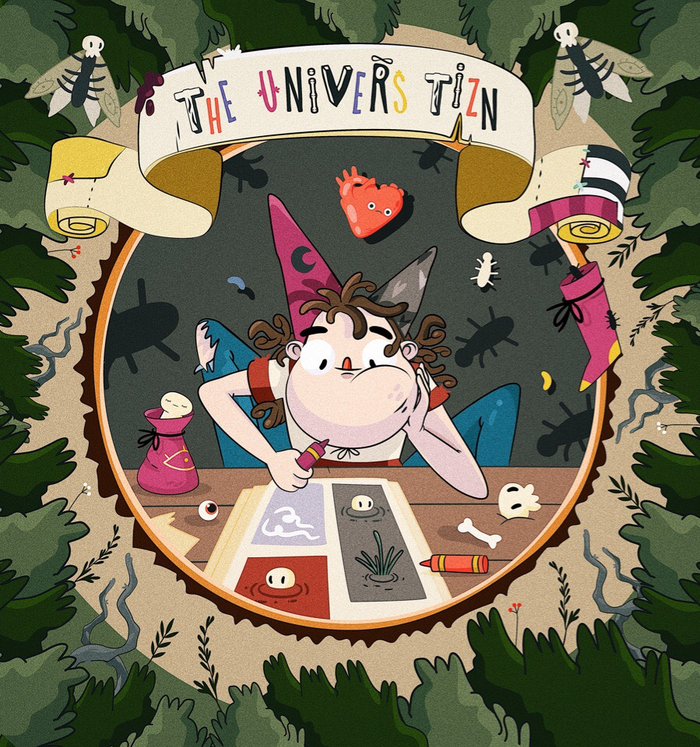 Маша рисует комикс.