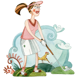 Гольфистка