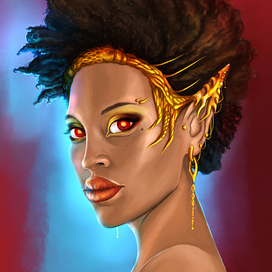 Портрет эльфа, мулатка