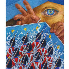 Иллюстрация к сказке Г.Х Андерсена "Стойкий оловянный солдатик""