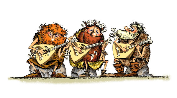 Иллюстрация к книге А. Усачёва «Первобытная история», издательство «Азбука», 2015 г.