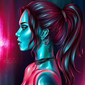 Неоновая девушка