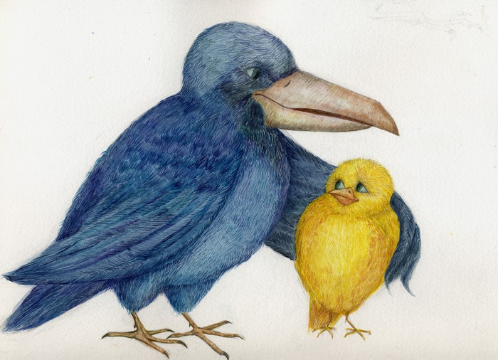 Воронушка и канарейка