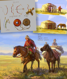 Монгол с семьей